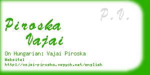 piroska vajai business card